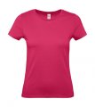 Dames T-shirt B&C E150 TW02T Fuchsia